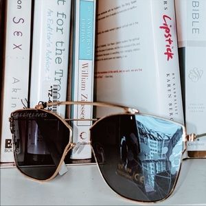 Miz Blue Charcoal Gold Sunnies: Ombré Tint Shades